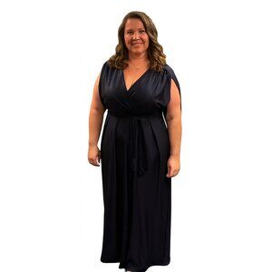 KOH KOH Navy Short-Sleeve Maxi Gown XL
